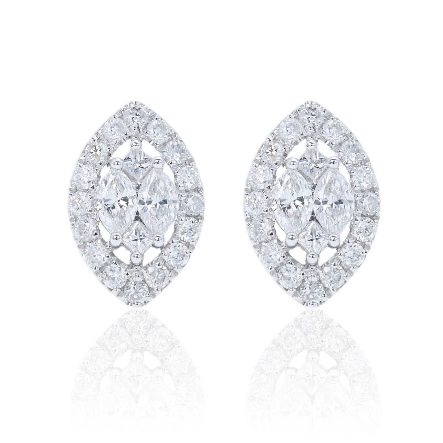14k/18k gold 0.52 ctw h diamond stud earrings