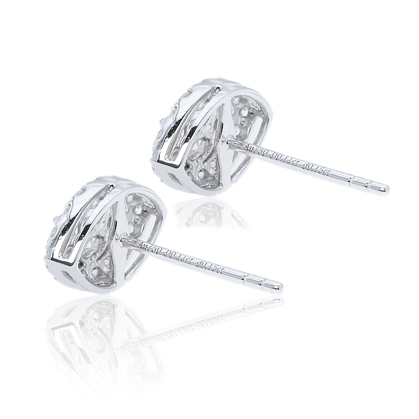14k/18k gold 0.52 ctw h diamond stud earrings