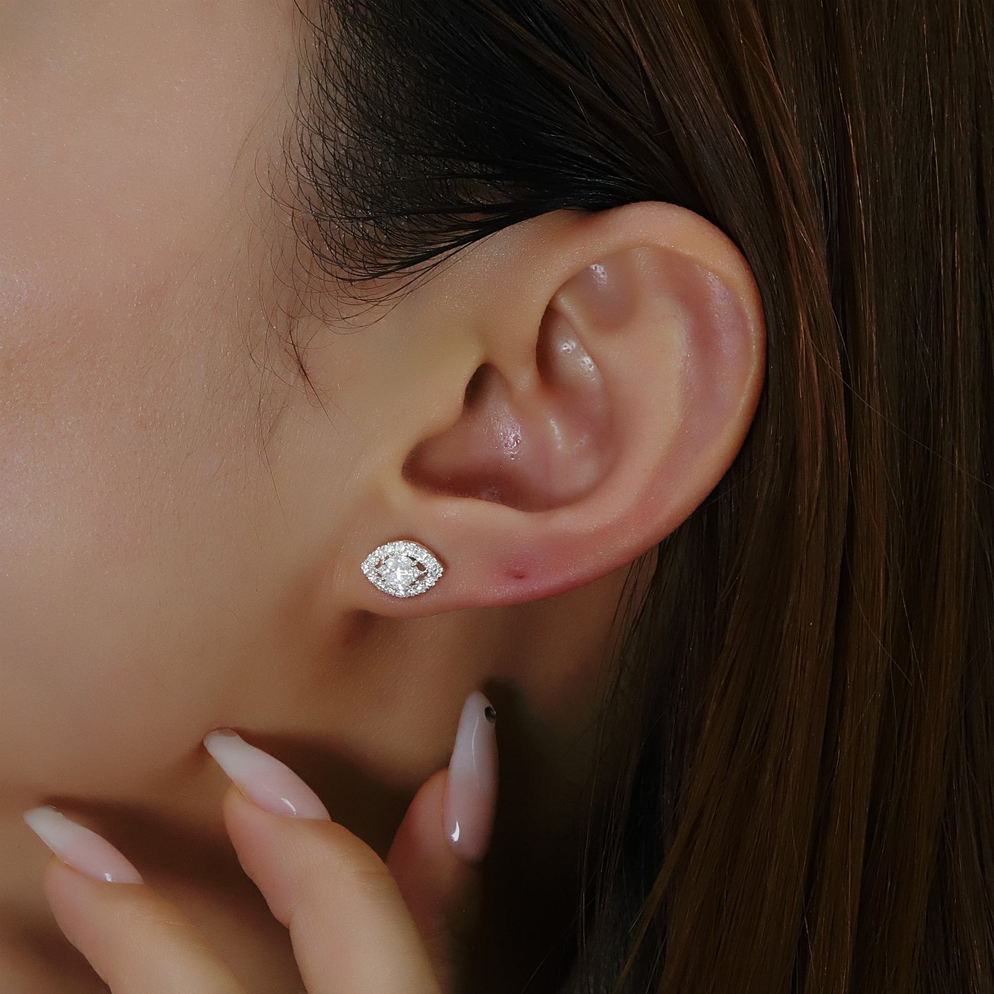 14k/18k gold 0.52 ctw h diamond stud earrings