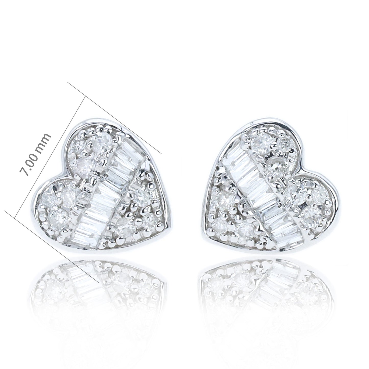 14k/18k gold 0.18 ctw h diamond stud earrings