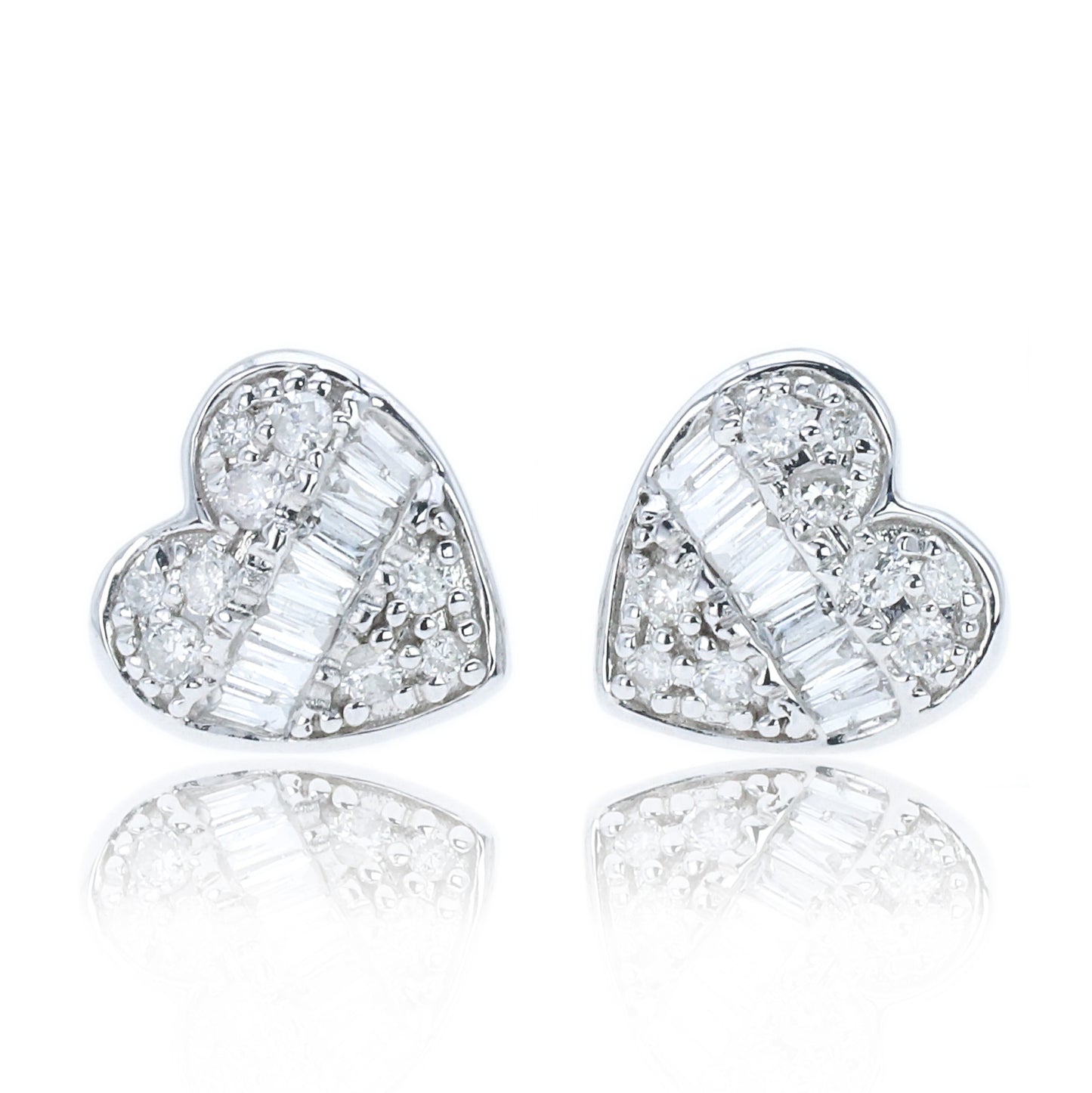 14k/18k gold 0.18 ctw h diamond stud earrings