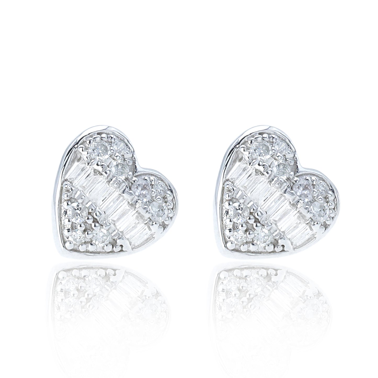 14k/18k gold 0.18 ctw h diamond stud earrings