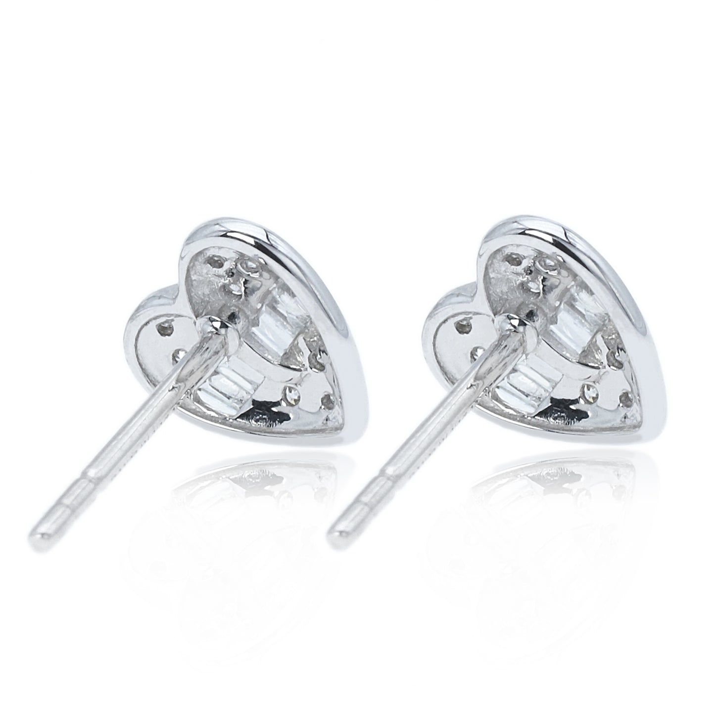 14k/18k gold 0.18 ctw h diamond stud earrings