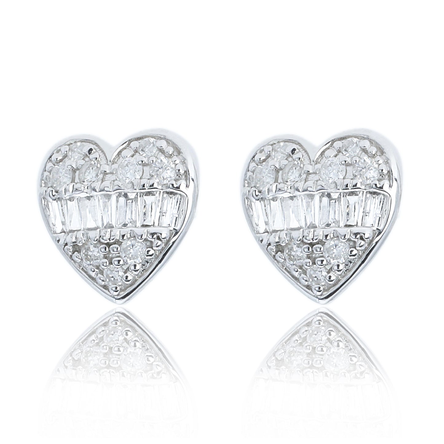 14k/18k gold 0.18 ctw h diamond stud earrings