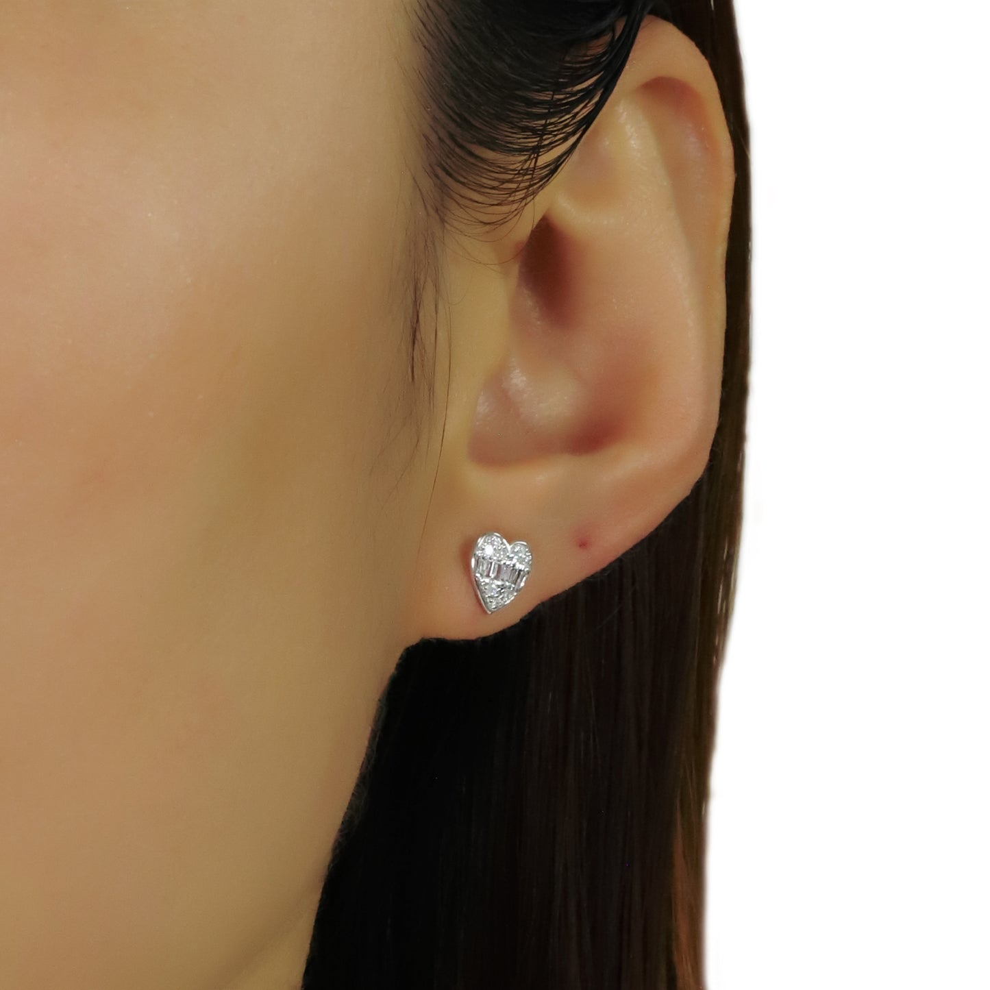 14k/18k gold 0.18 ctw h diamond stud earrings