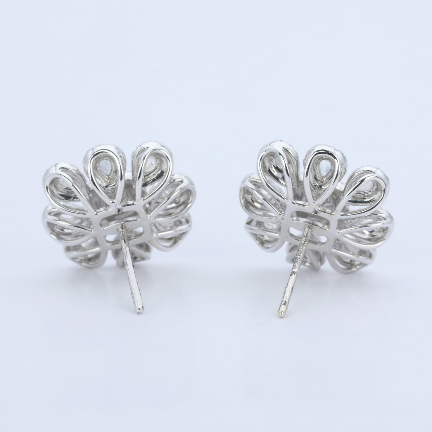 14k gold 1.34 ctw natural fancy pink diamond & diamond earrings