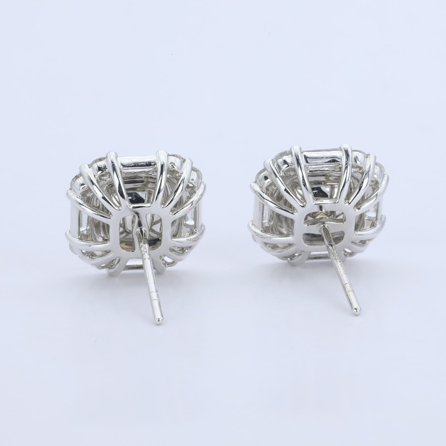 14k/18k gold 3.22 ctw natural yellow diamond & diamond stud earrings