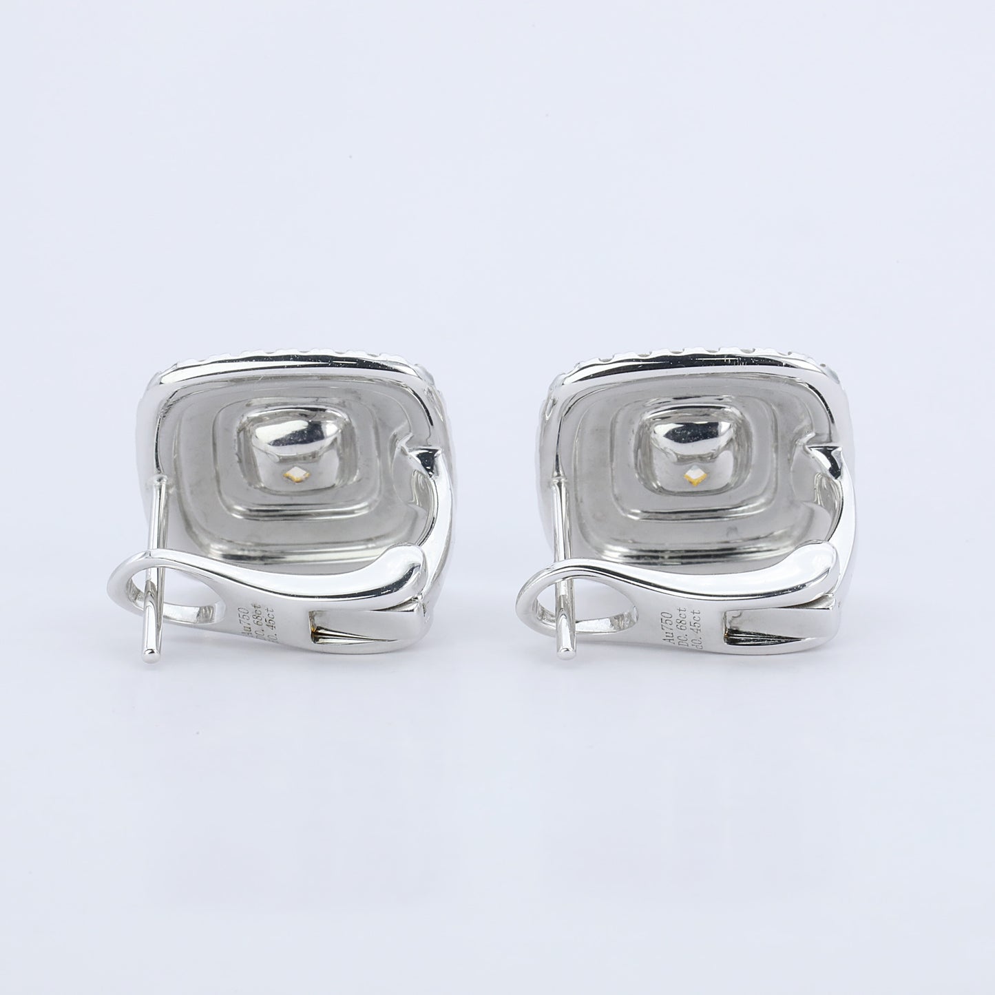 14k gold 2.26 ctw natural yellow diamond & diamond stud earrings
