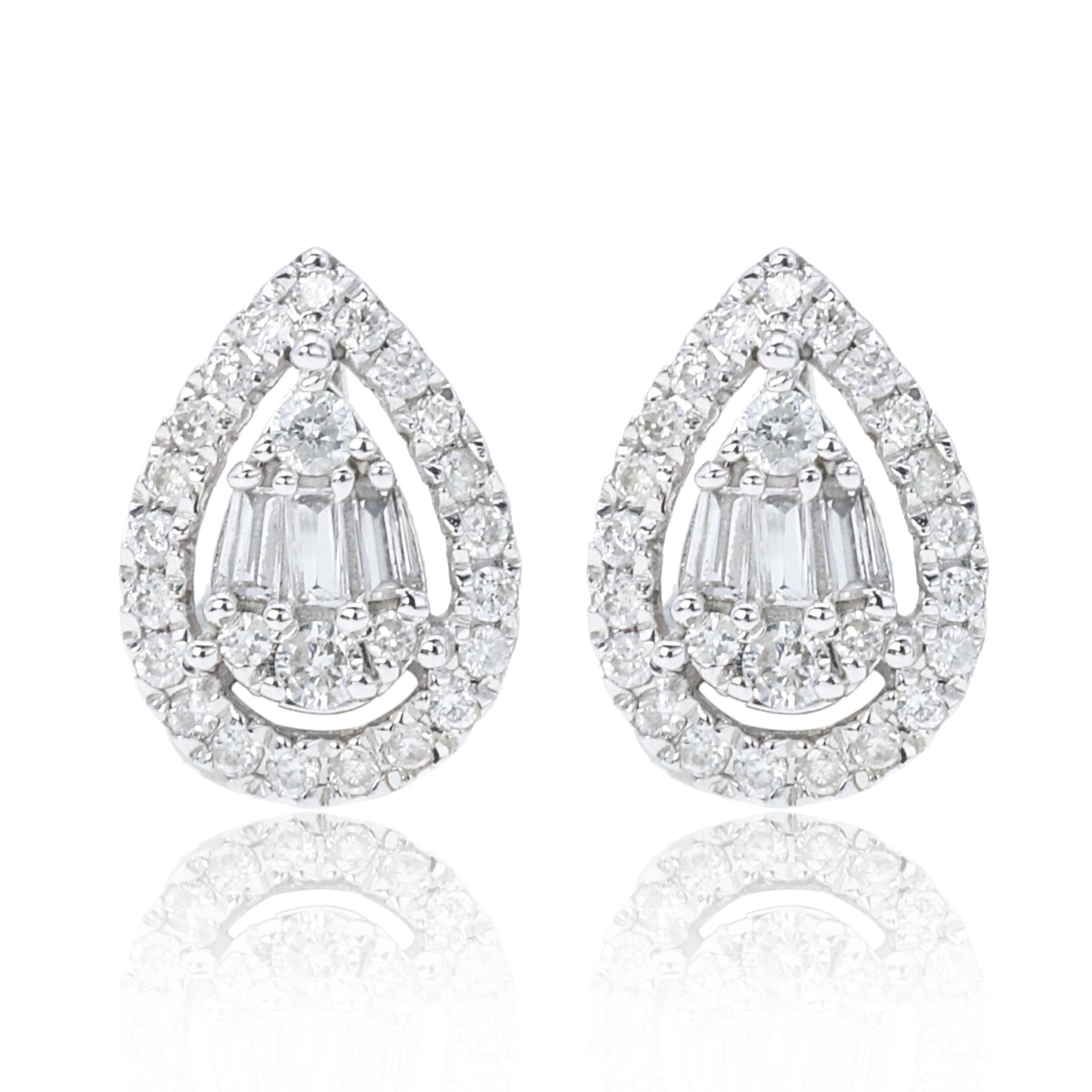 14k/18k gold 0.24 ctw h diamond stud earrings