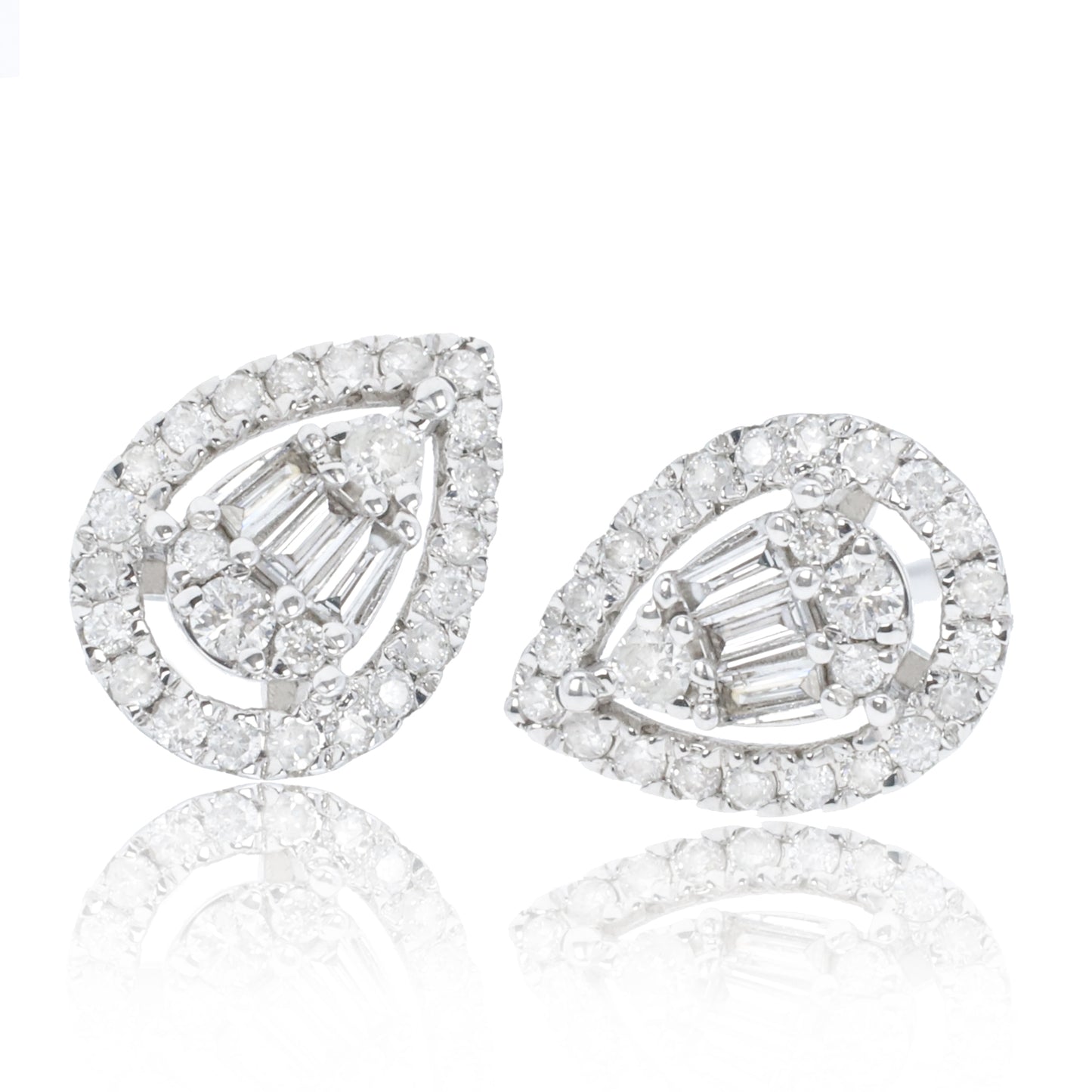 14k/18k gold 0.24 ctw h diamond stud earrings