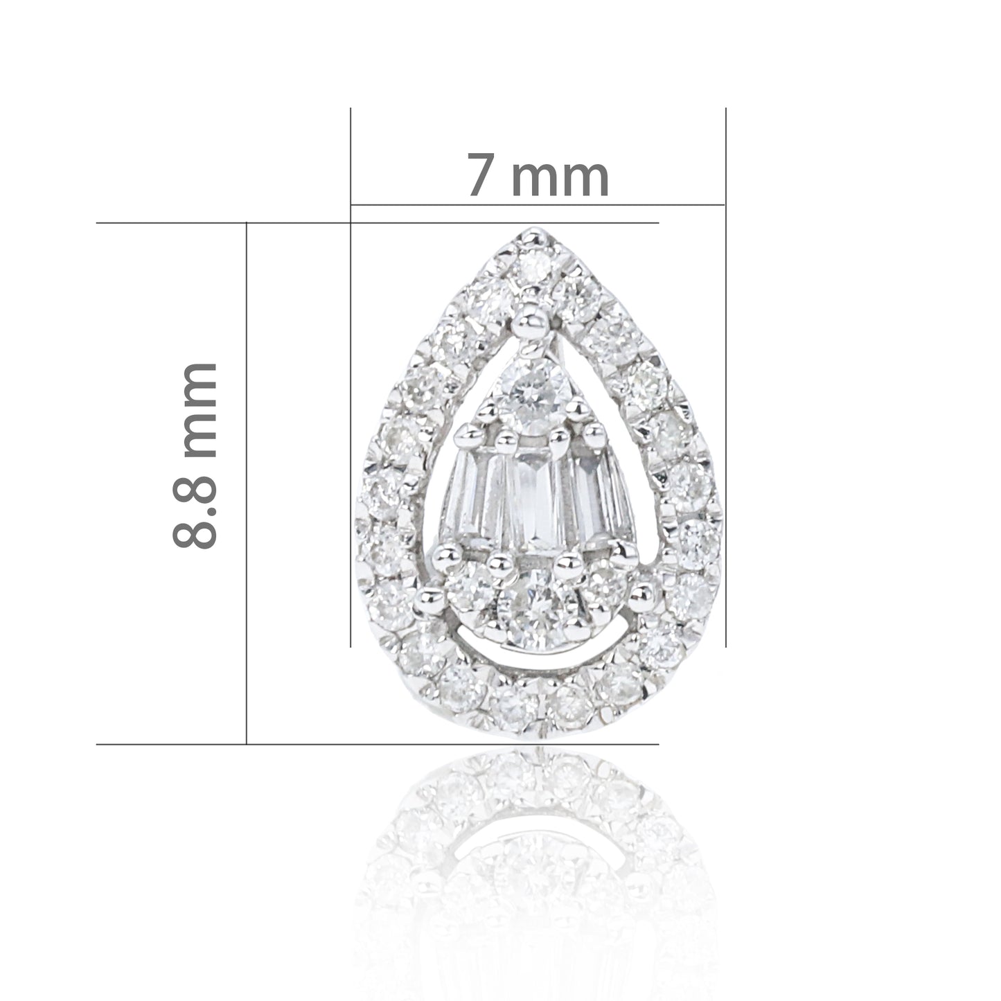 14k/18k gold 0.24 ctw h diamond stud earrings