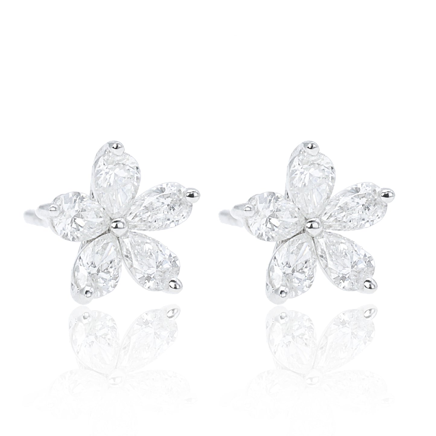 14k/18k gold 0.64 ctw h diamond stud earrings