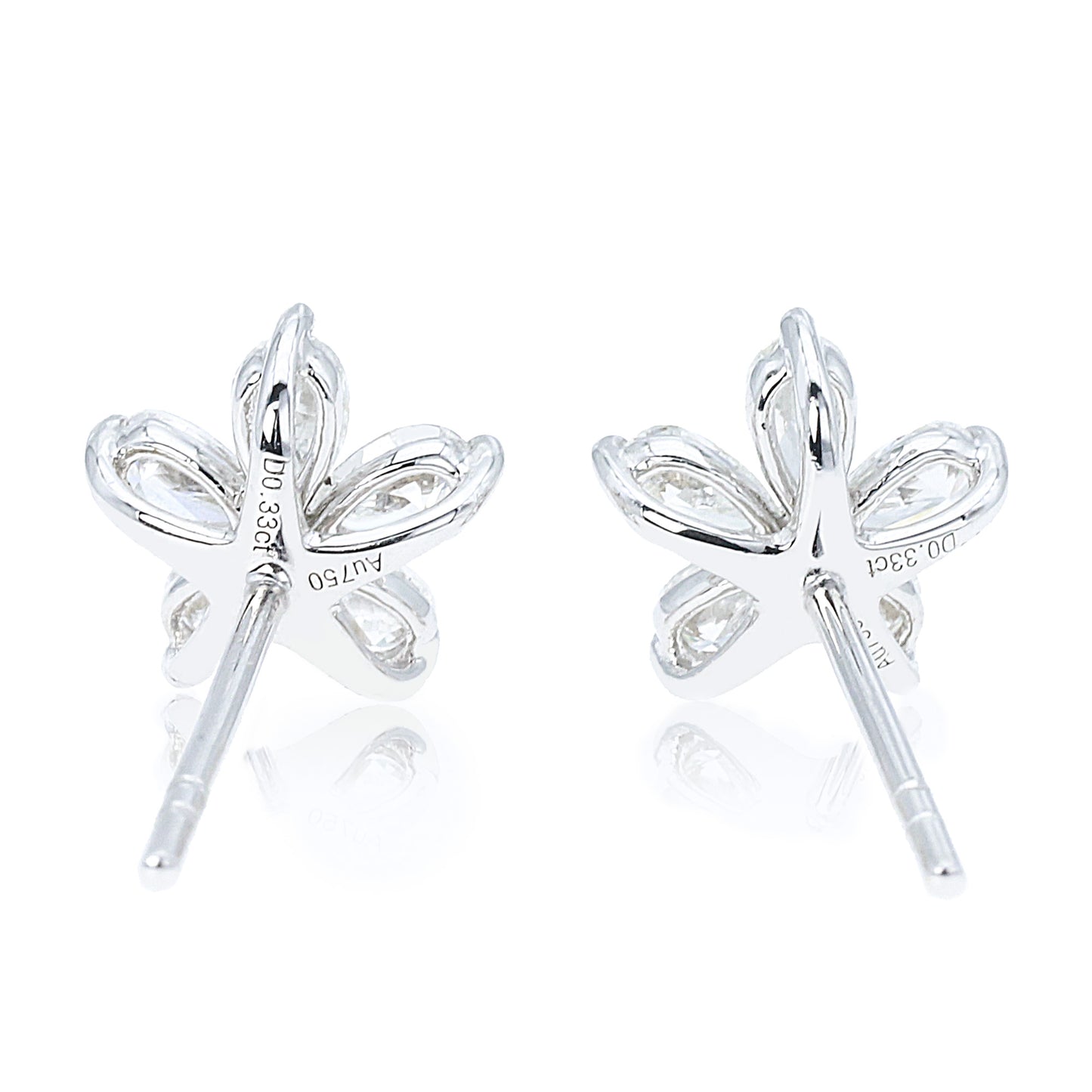 14k/18k gold 0.64 ctw h diamond stud earrings