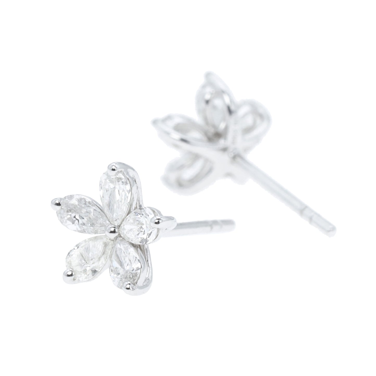 14k/18k gold 0.64 ctw h diamond stud earrings