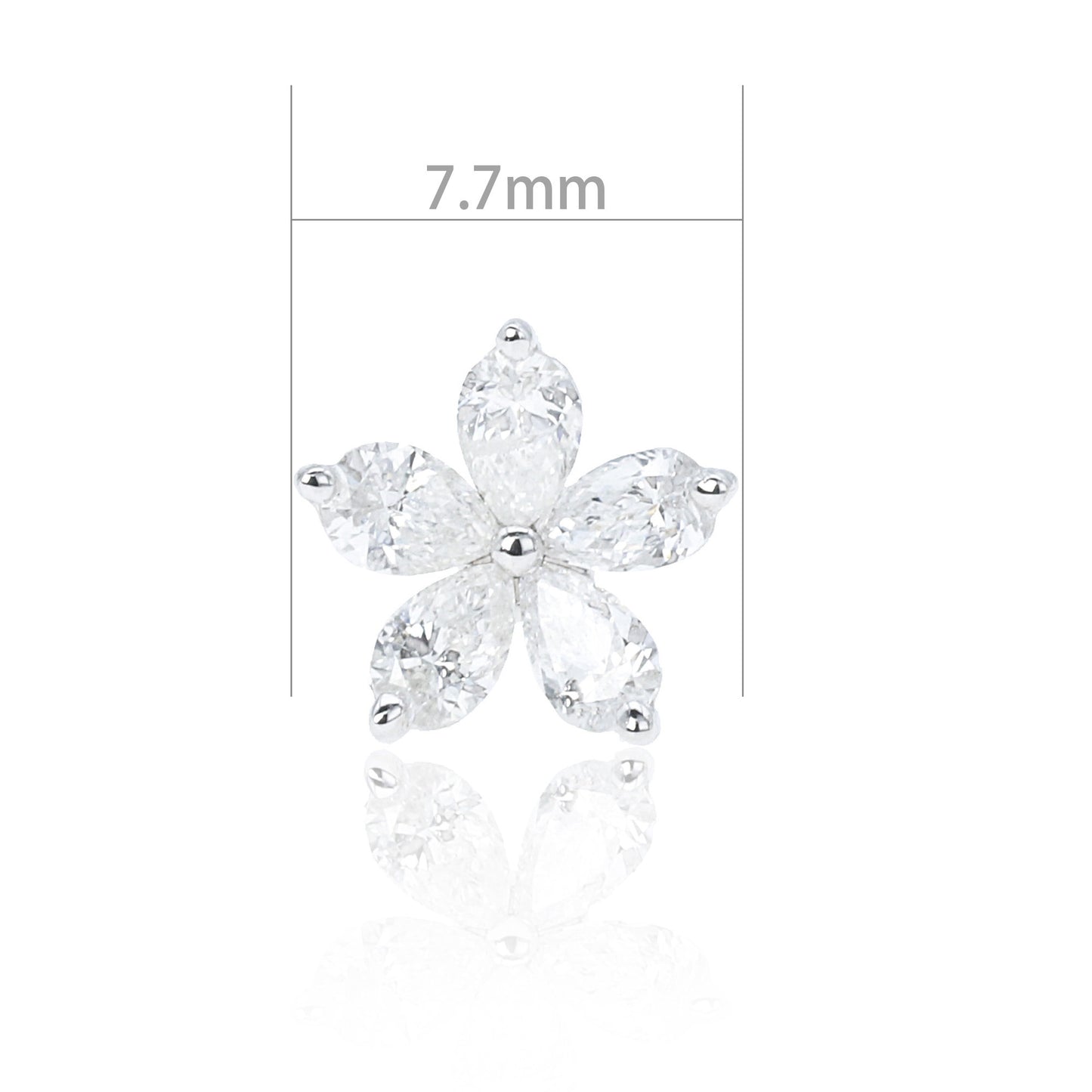 14k/18k gold 0.64 ctw h diamond stud earrings