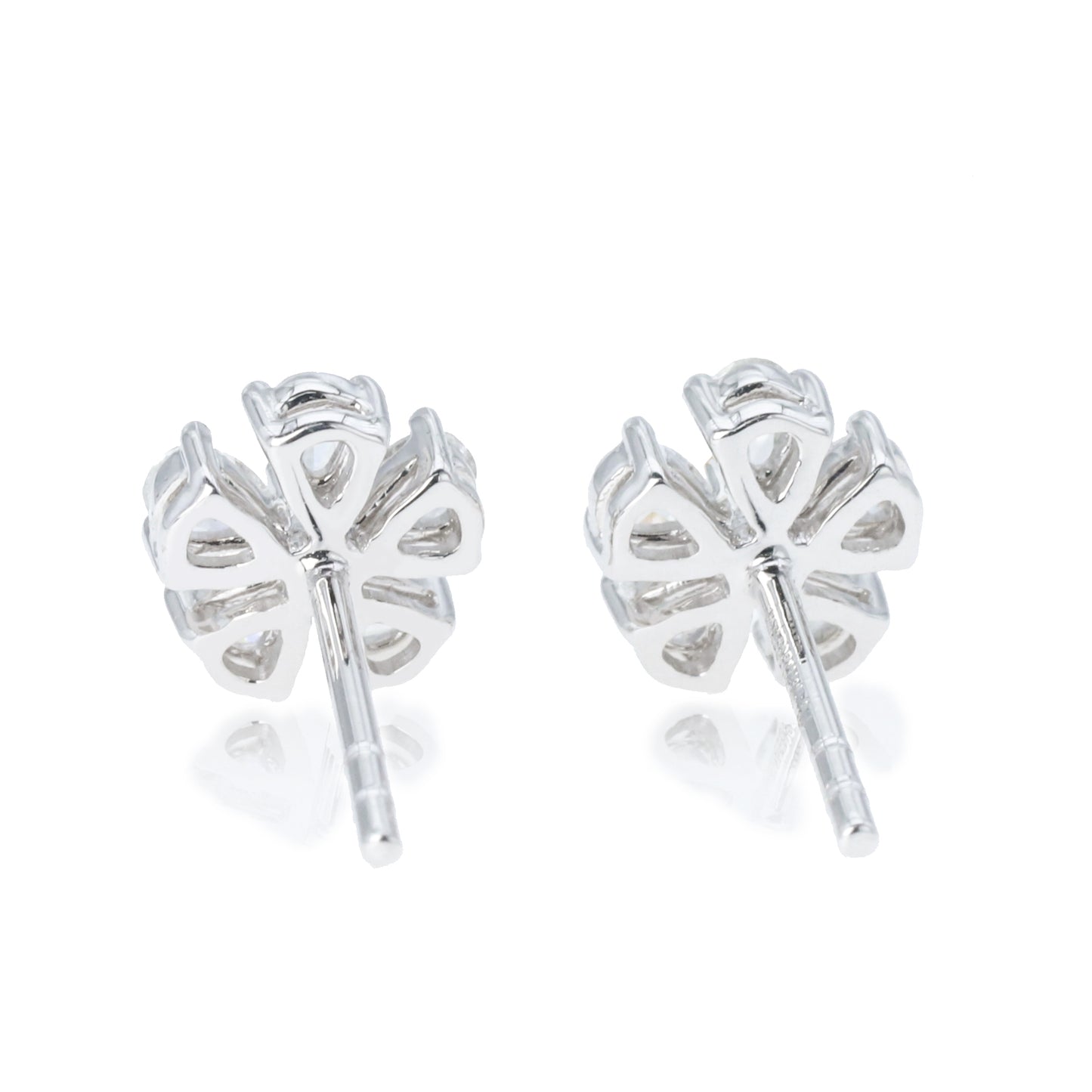 14k/18k gold 0.97 ctw yellow diamond&diamond stud earrings
