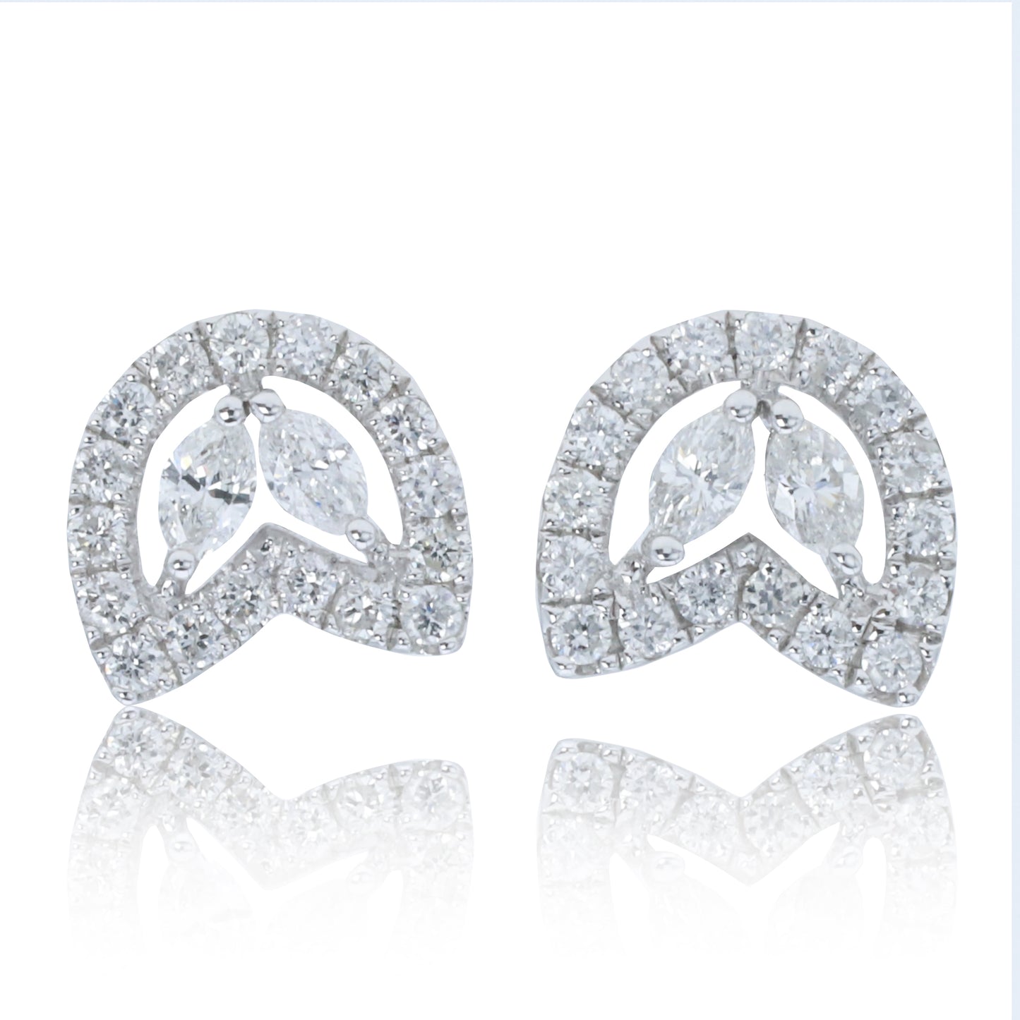14k/18k gold 0.40 ctw h diamond stud earrings