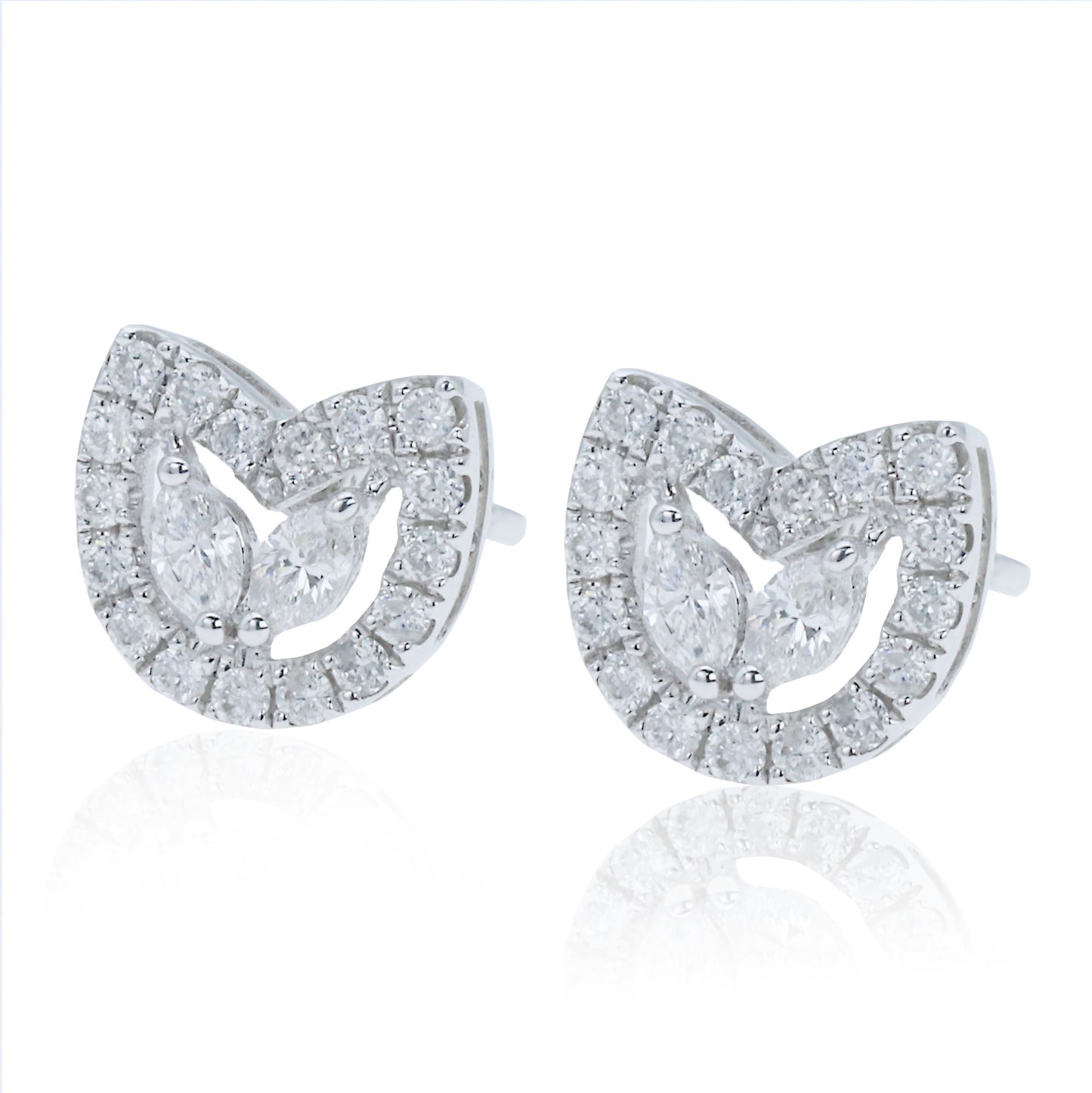 14k/18k gold 0.40 ctw h diamond stud earrings