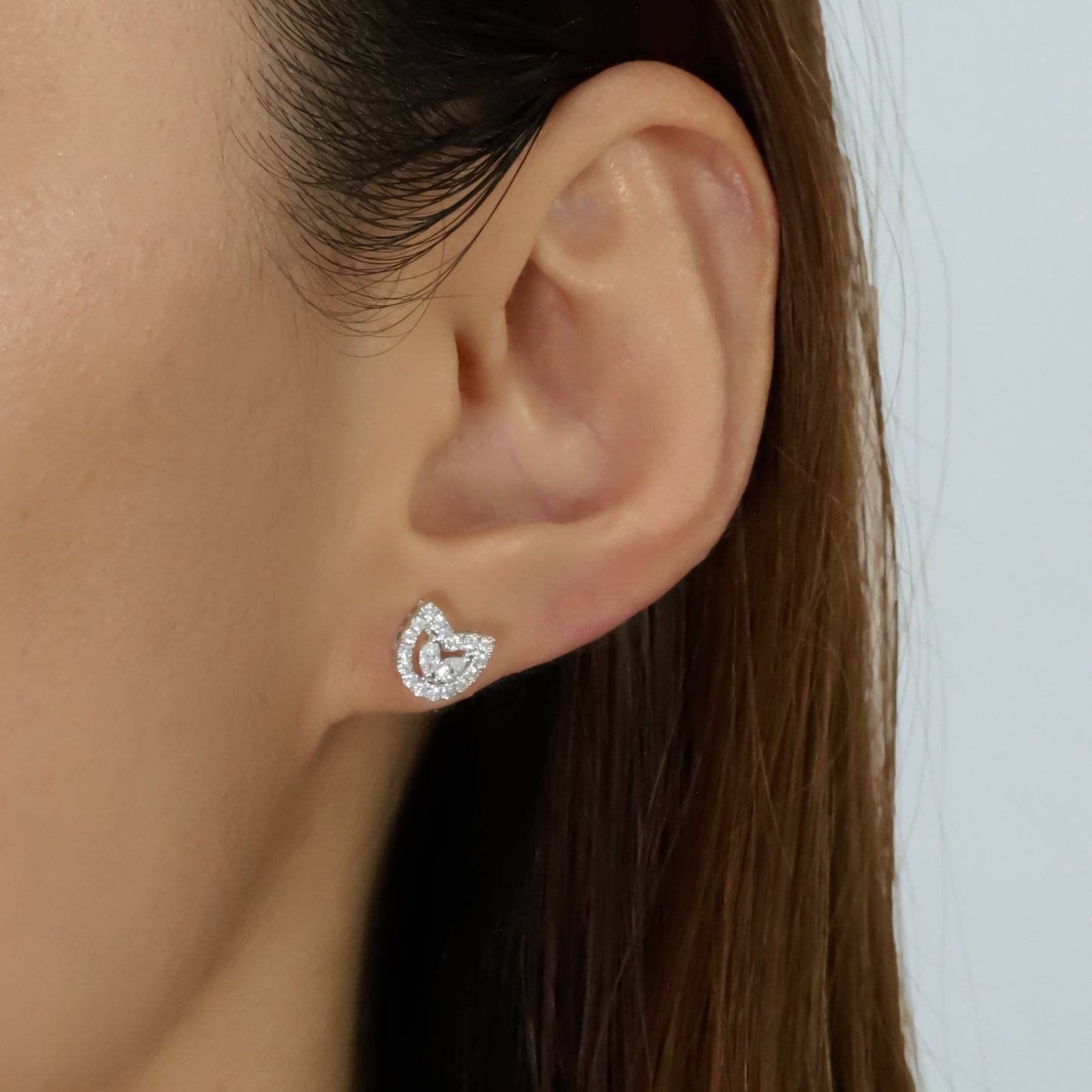 14k/18k gold 0.40 ctw h diamond stud earrings
