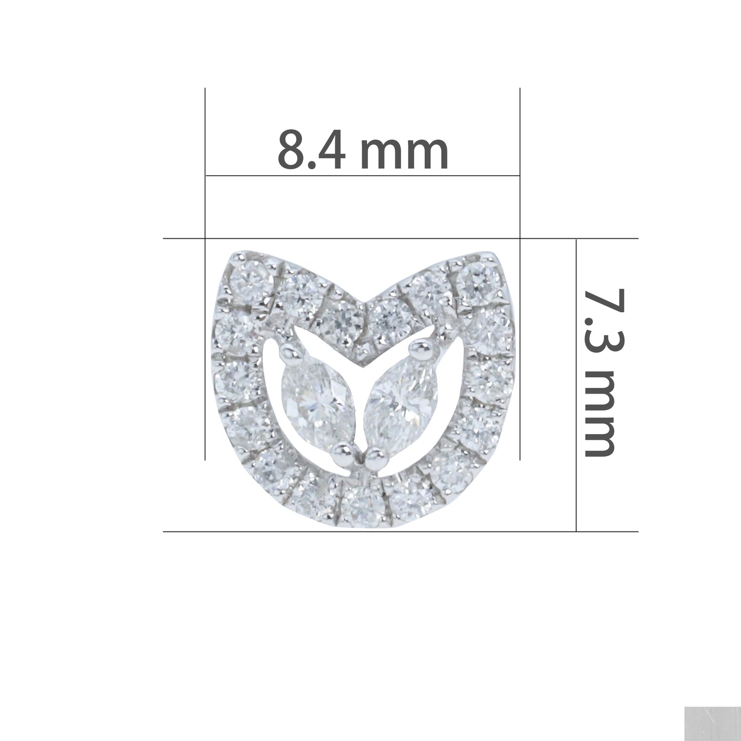14k/18k gold 0.40 ctw h diamond stud earrings