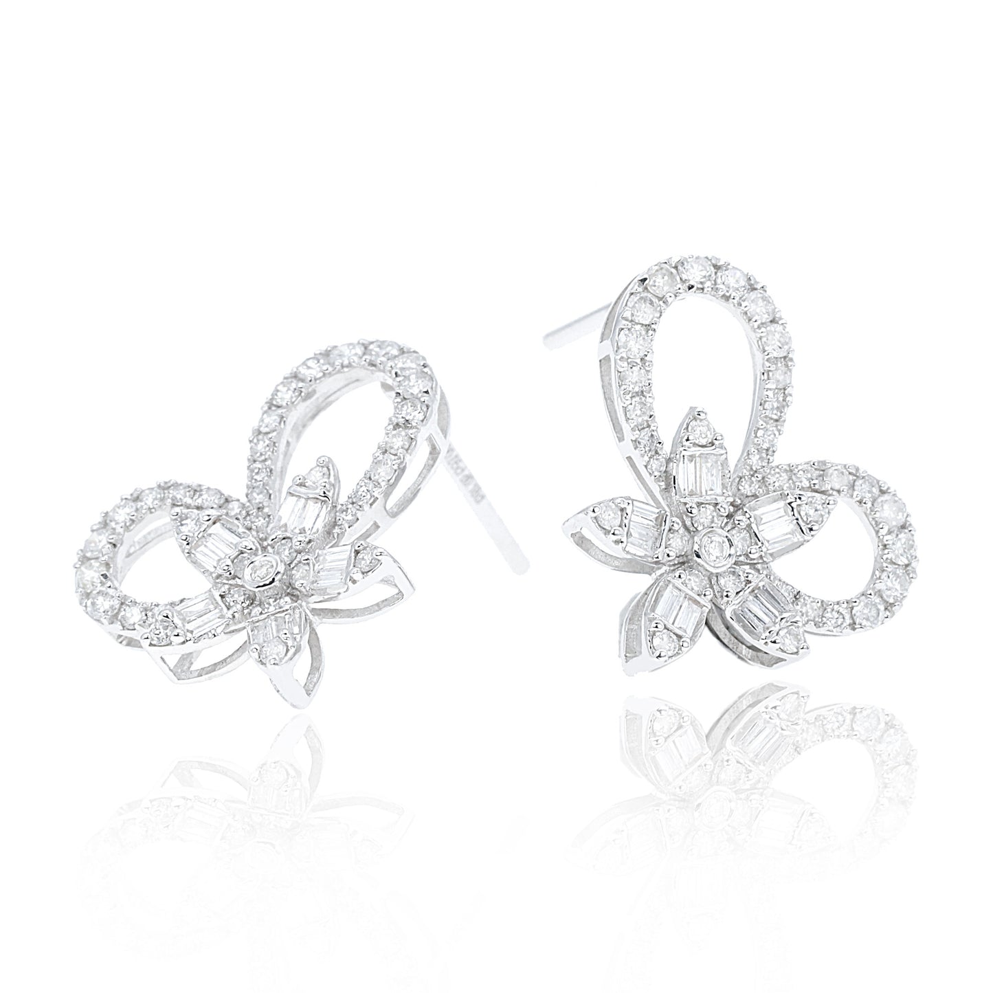 14k/18k gold 0.46 ctw h diamond stud earrings