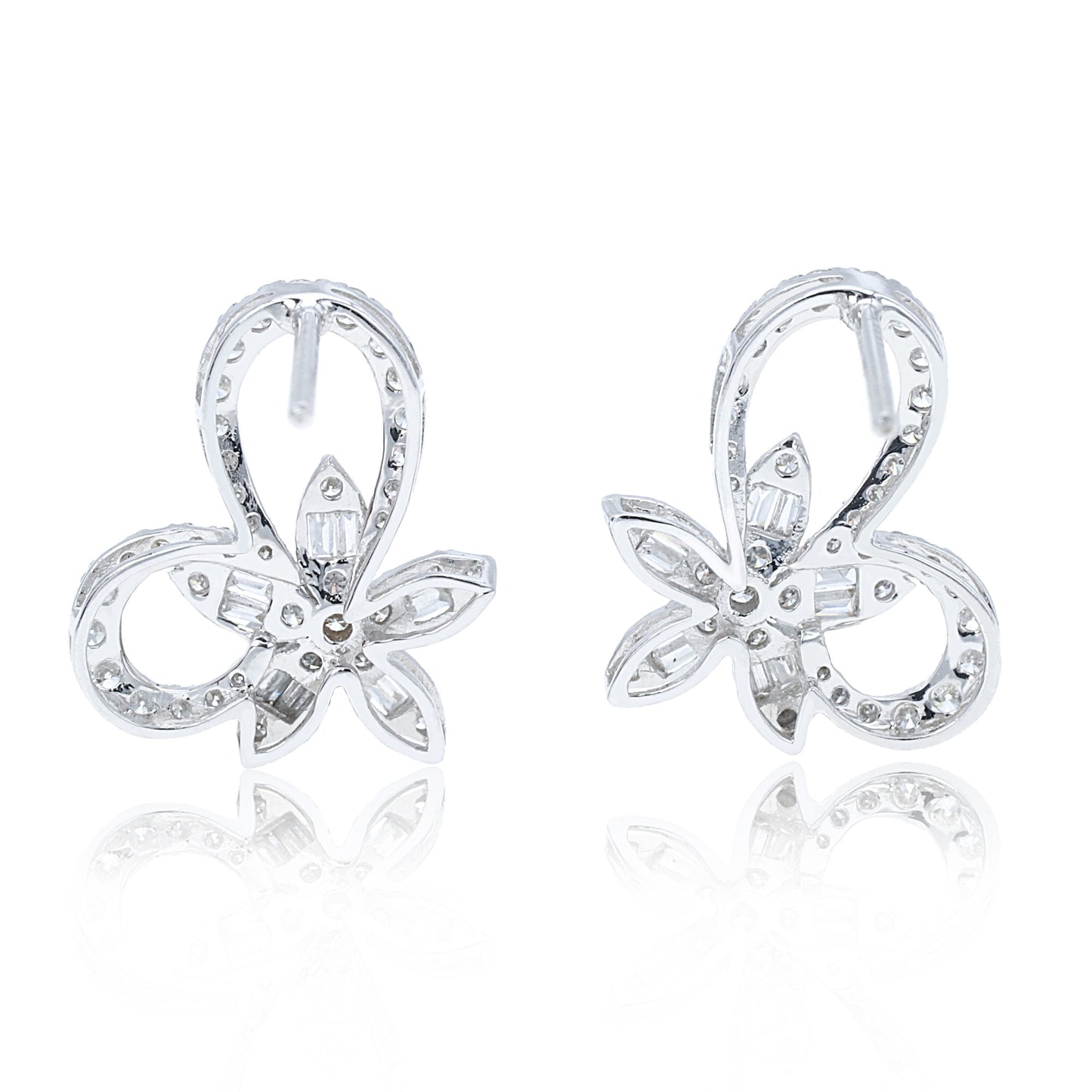14k/18k gold 0.46 ctw h diamond stud earrings
