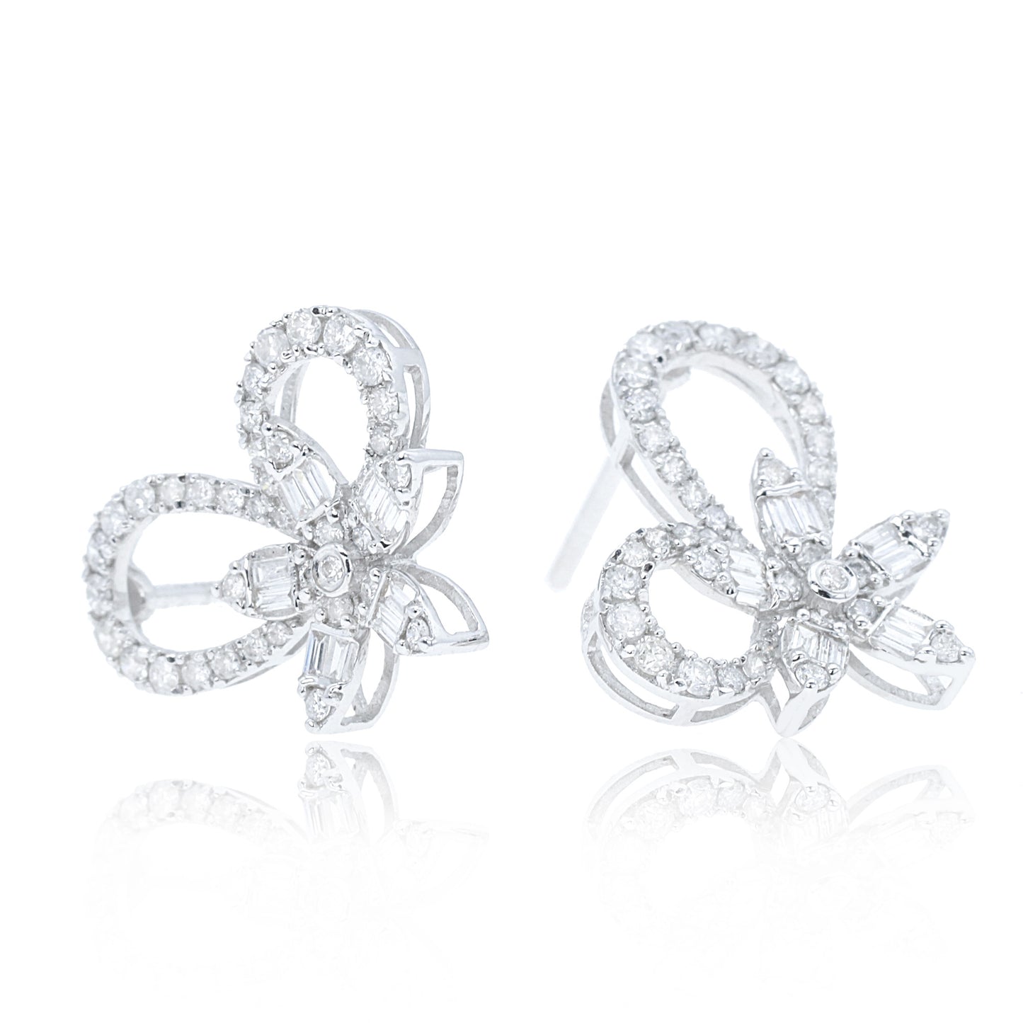 14k/18k gold 0.46 ctw h diamond stud earrings