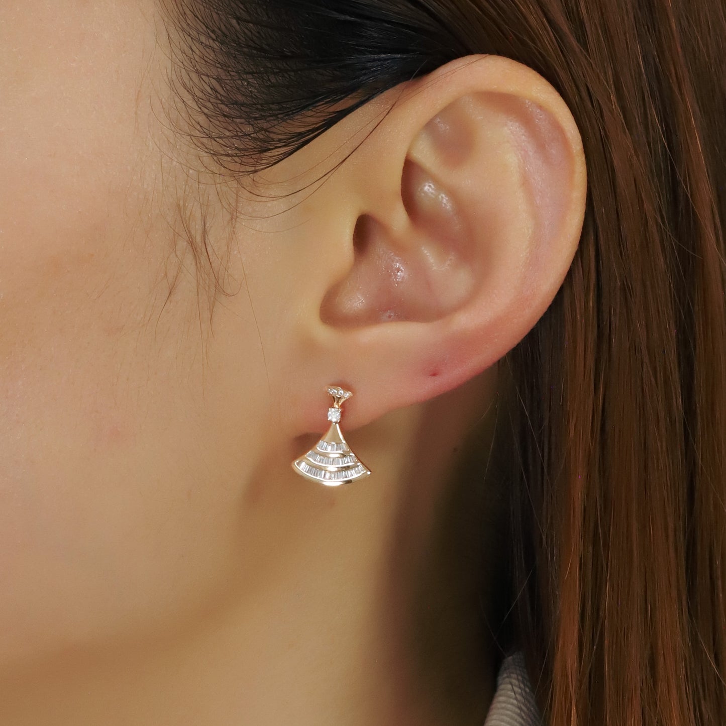 14k/18k rose gold 0.34 ctw h diamond dangle earrings