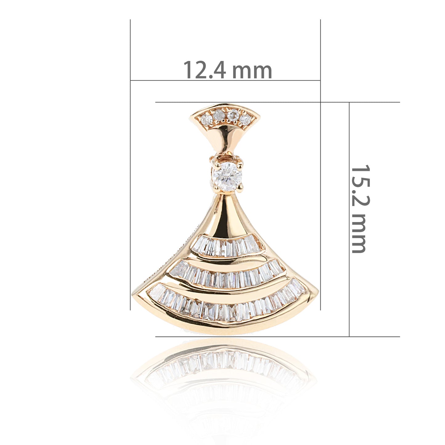 14k/18k rose gold 0.34 ctw h diamond dangle earrings
