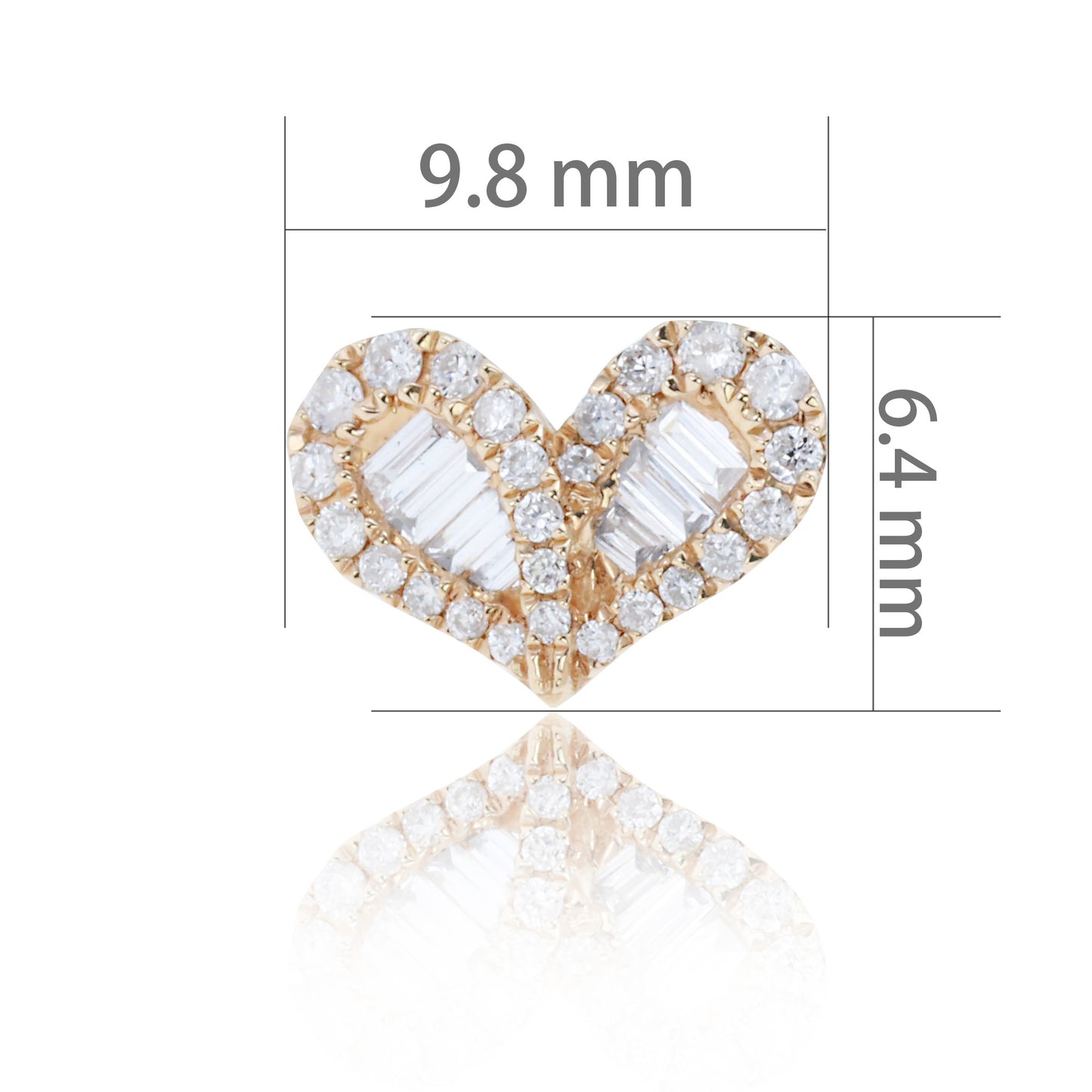 14k/18k rose gold 0.28 ctw h diamond stud earrings