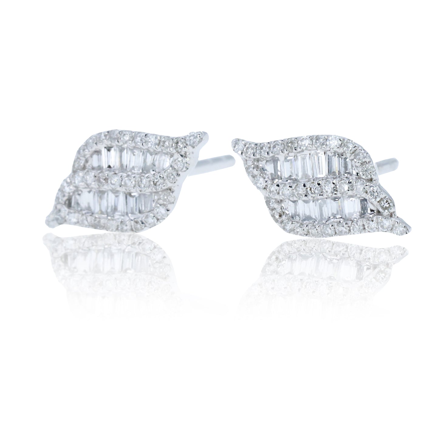 14k/18k gold 0.26 ctw h diamond stud earrings