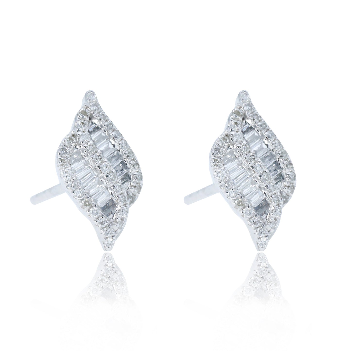 14k/18k gold 0.26 ctw h diamond stud earrings