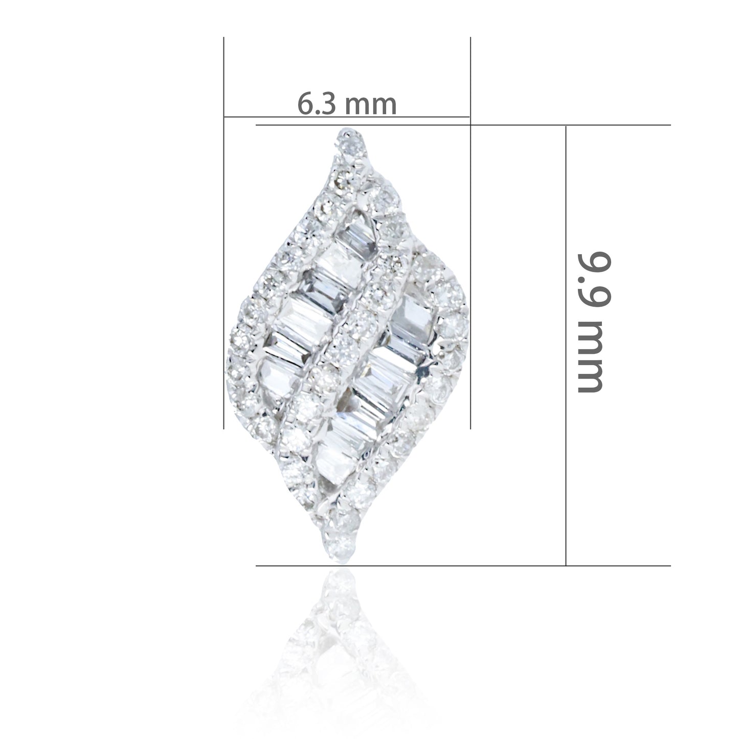 14k/18k gold 0.26 ctw h diamond stud earrings