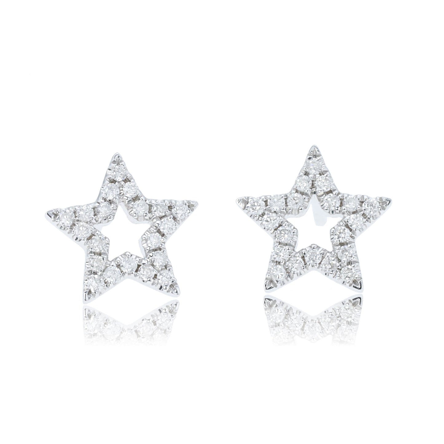 14k/18k white gold 0.16 ctw h vs diamond stud earrings