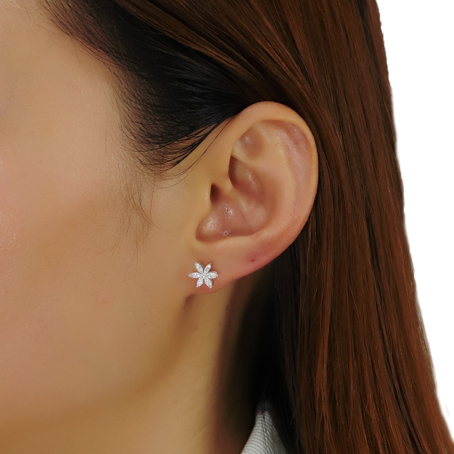 14k/18k white gold 0.52 ctw h vs diamond stud earrings