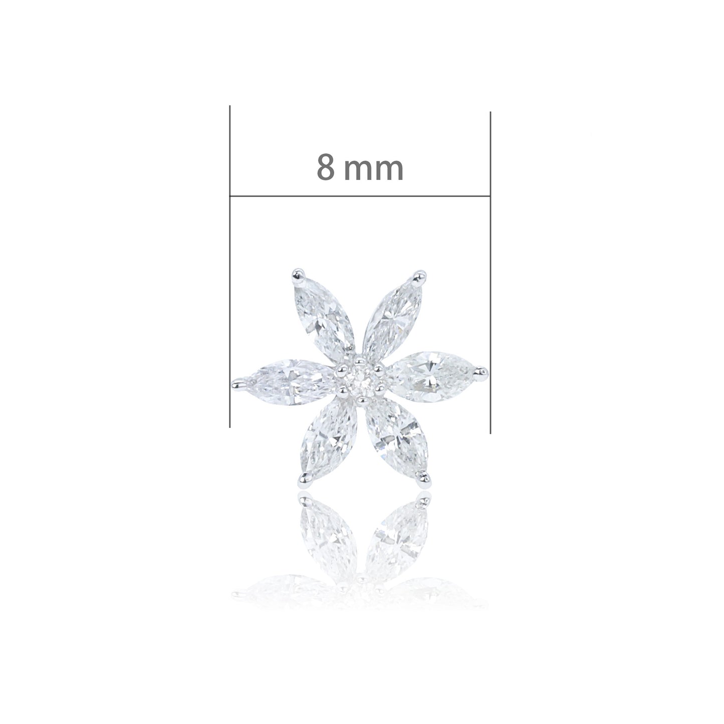 14k/18k white gold 0.52 ctw h vs diamond stud earrings