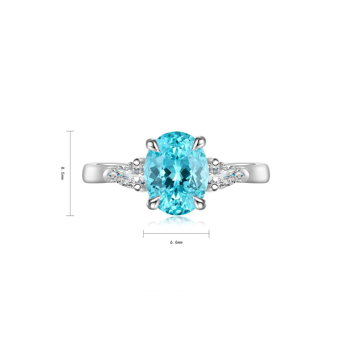 s925 sterling silver lab ruby/sapphire/emerald/paraiba/cobalt spinel & cz diamond ring