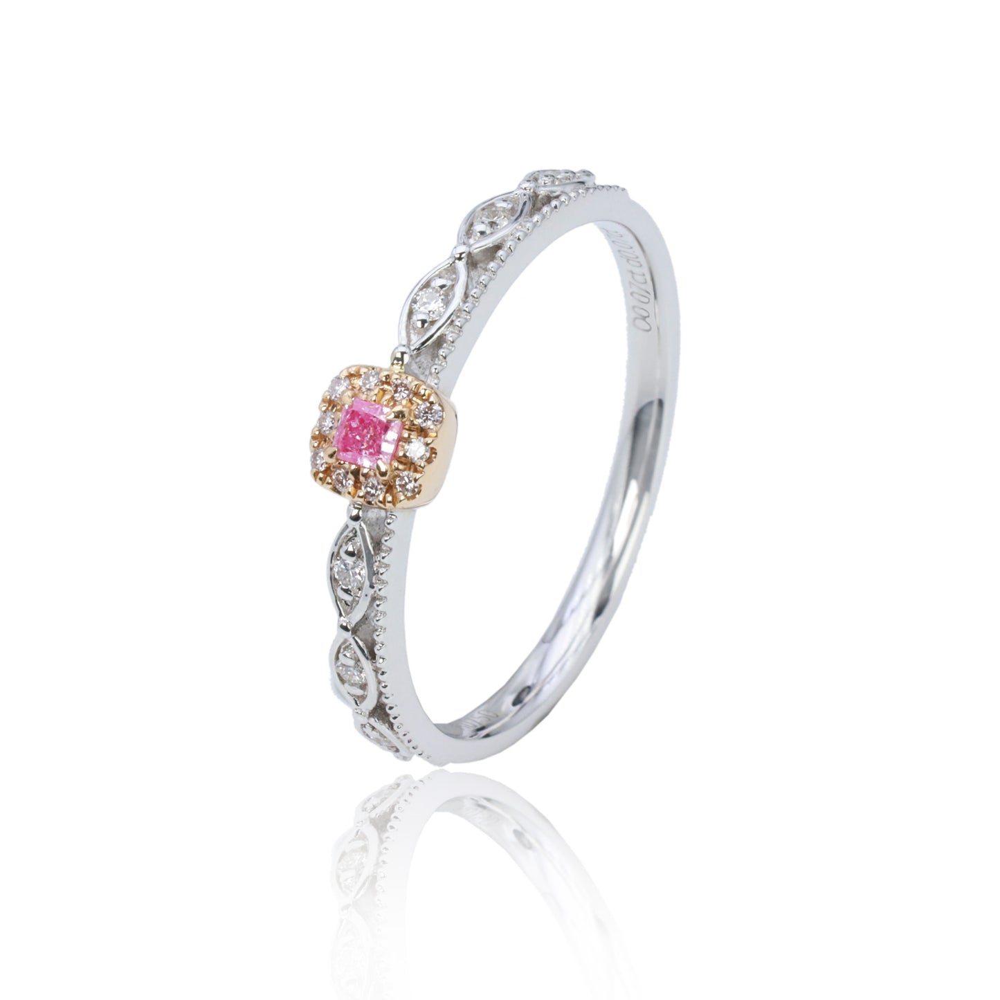 14k/18k gold 0.14 ctw fancy pink diamond & diamond ring