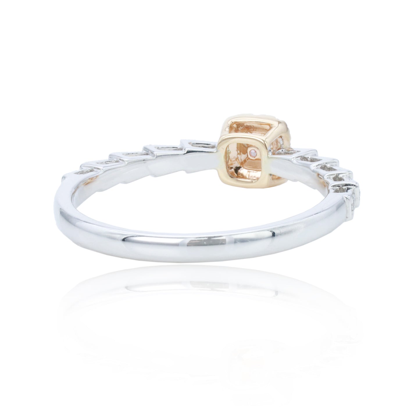 14/18k gold 0.19 ctw fancy pink diamond & diamond ring