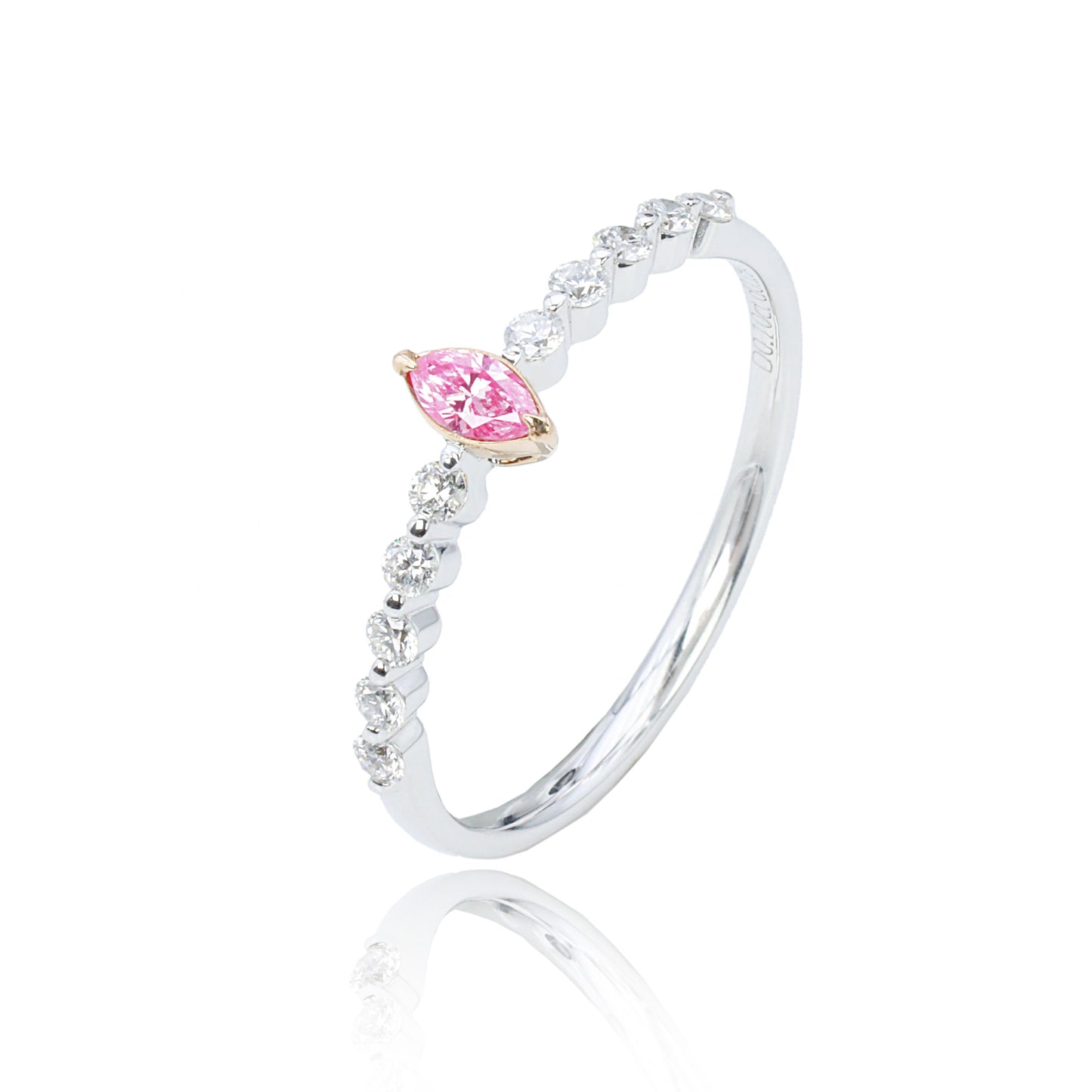 14k/18k gold 0.29 ctw fancy pink diamond & diamond ring