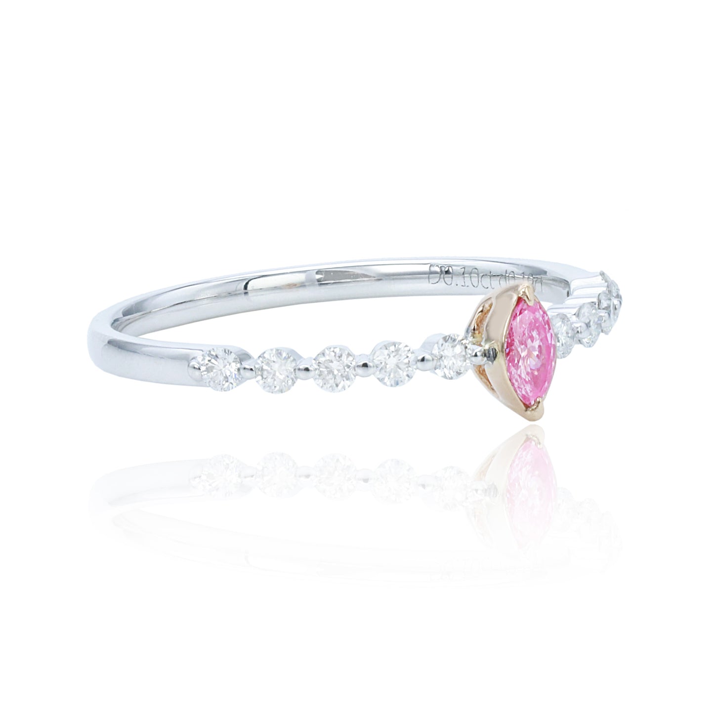 14k/18k gold 0.29 ctw fancy pink diamond & diamond ring