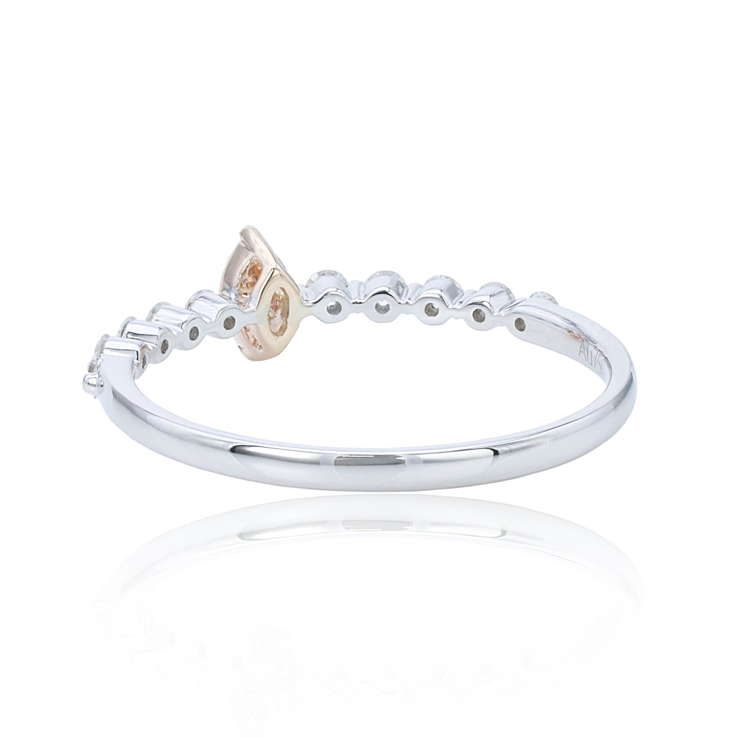 14k/18k gold 0.29 ctw fancy pink diamond & diamond ring