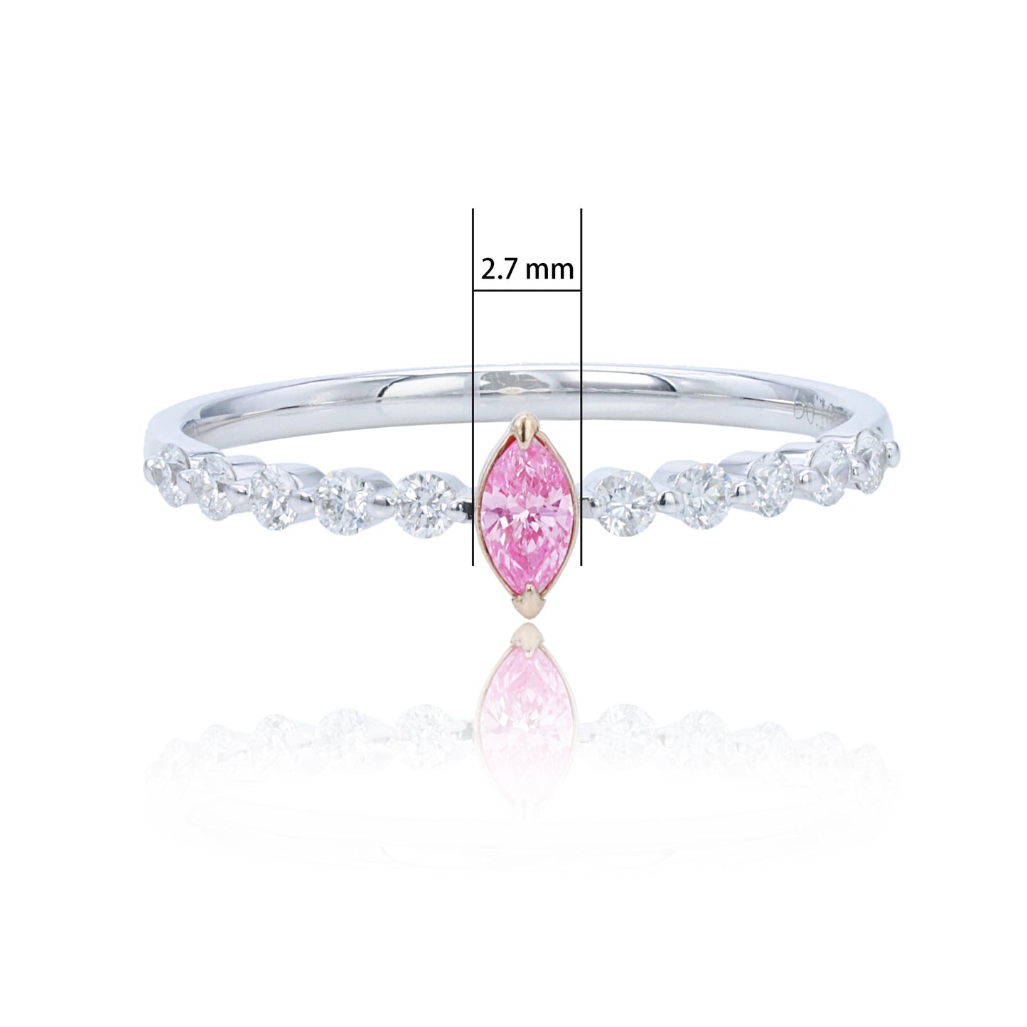 14k/18k gold 0.29 ctw fancy pink diamond & diamond ring