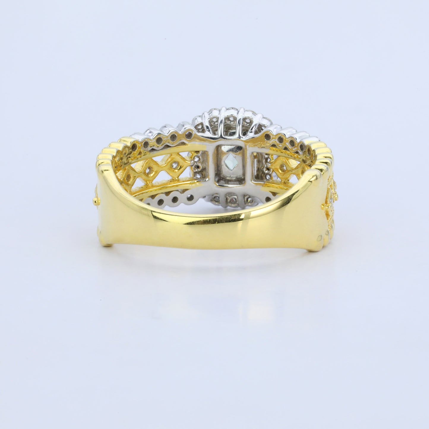 14k gold 1.32 ctw natural green diamond & diamond ring