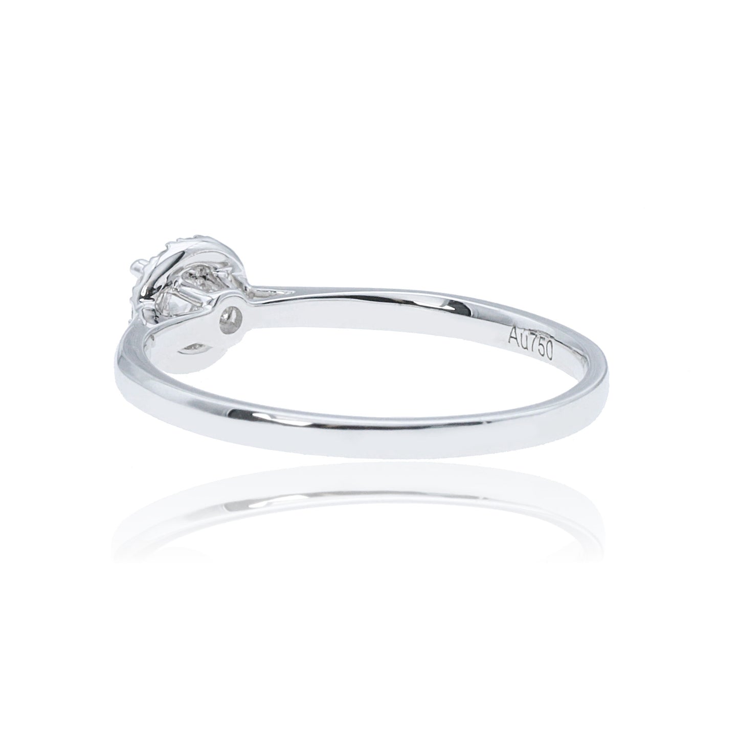 14k/18k white gold 0.22 ctw h vs diamond ring