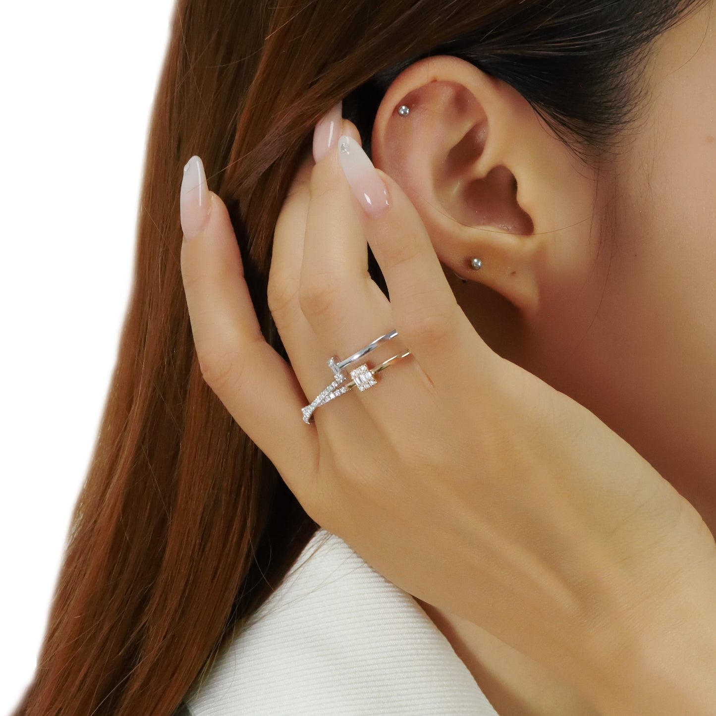 14k gold 0.26 ctw h vs diamond ring