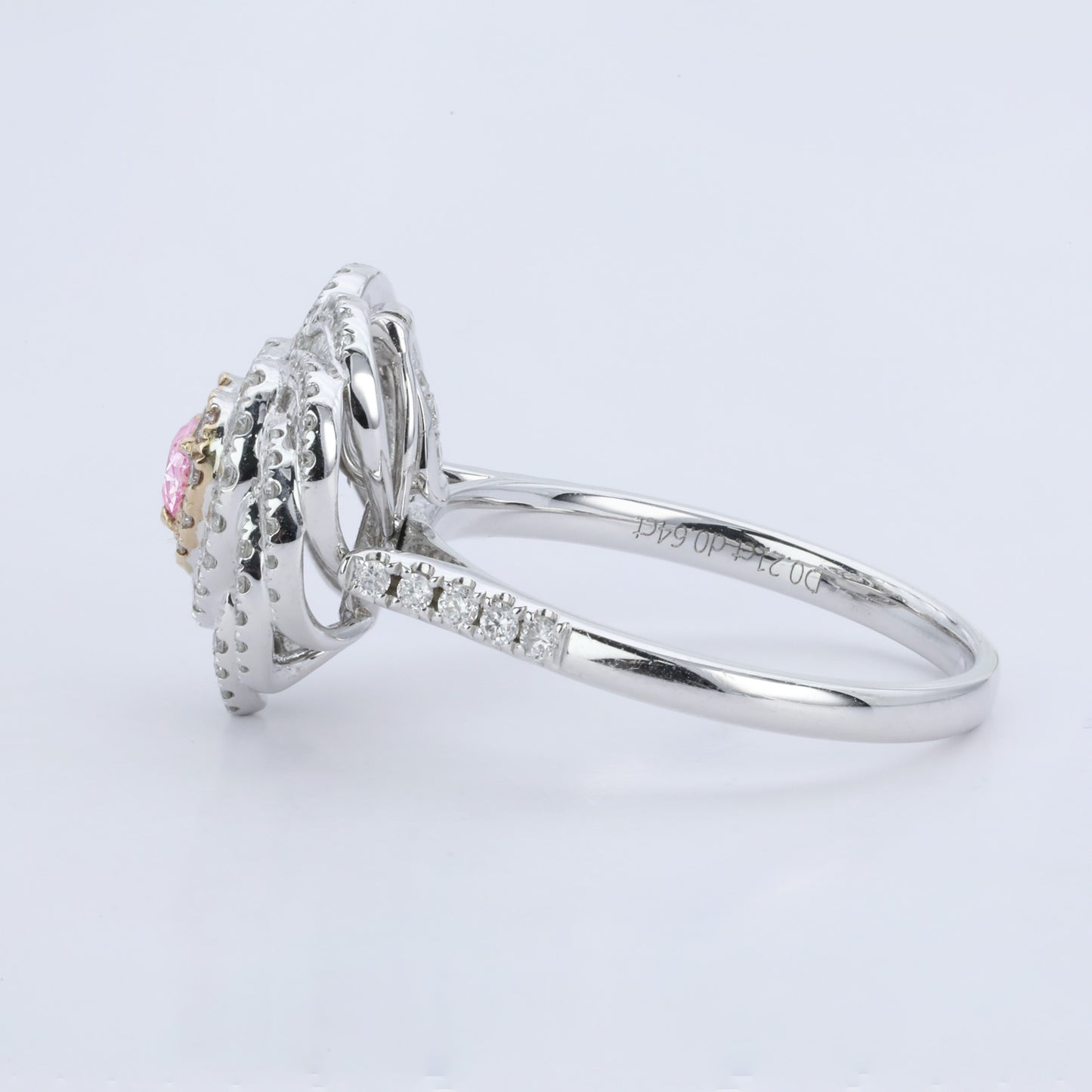 14k gold 0.85 ctw natural pink diamond & diamond ring/pendant