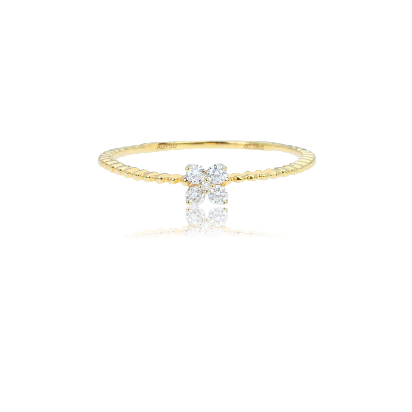 14k/18k gold 0.08 ctw natural h vs diamond ring