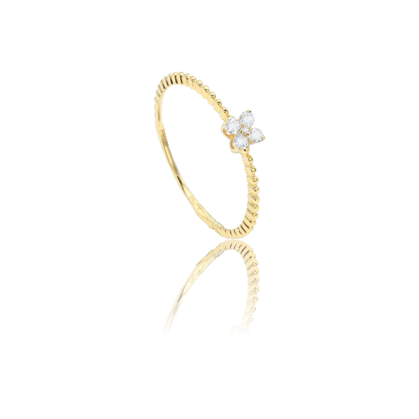 14k/18k gold 0.08 ctw natural h vs diamond ring