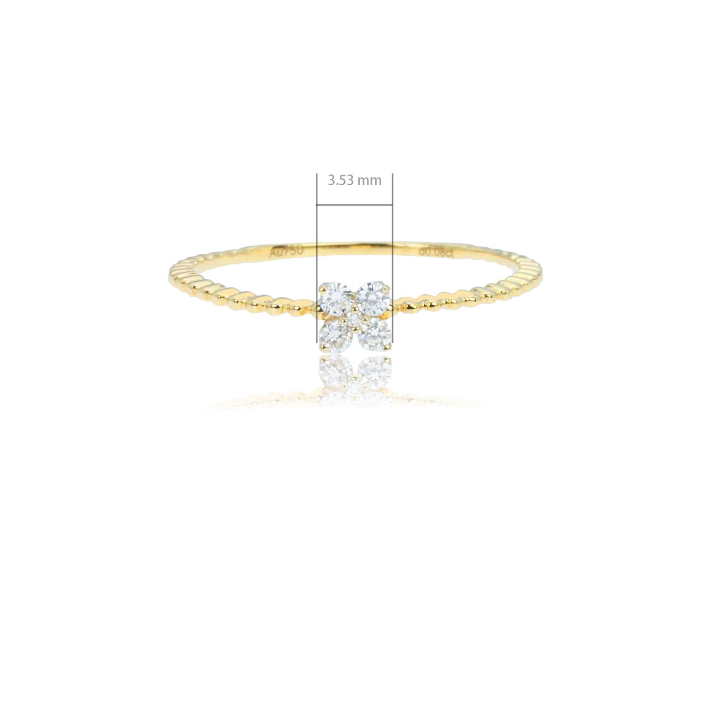 14k/18k gold 0.08 ctw natural h vs diamond ring